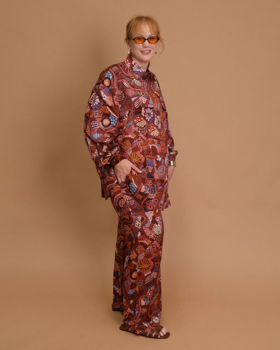 Kanyji Wide-Leg Pants | Lungkura