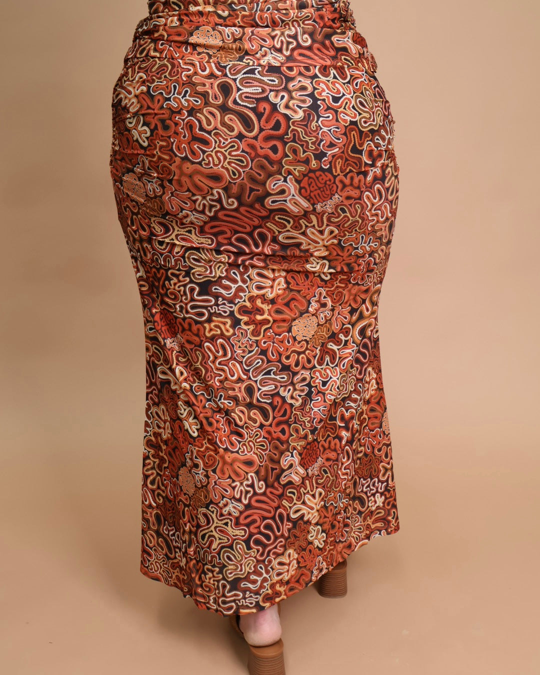 Mirtal Mesh Skirt in the Walmarta print by Jalayimiya