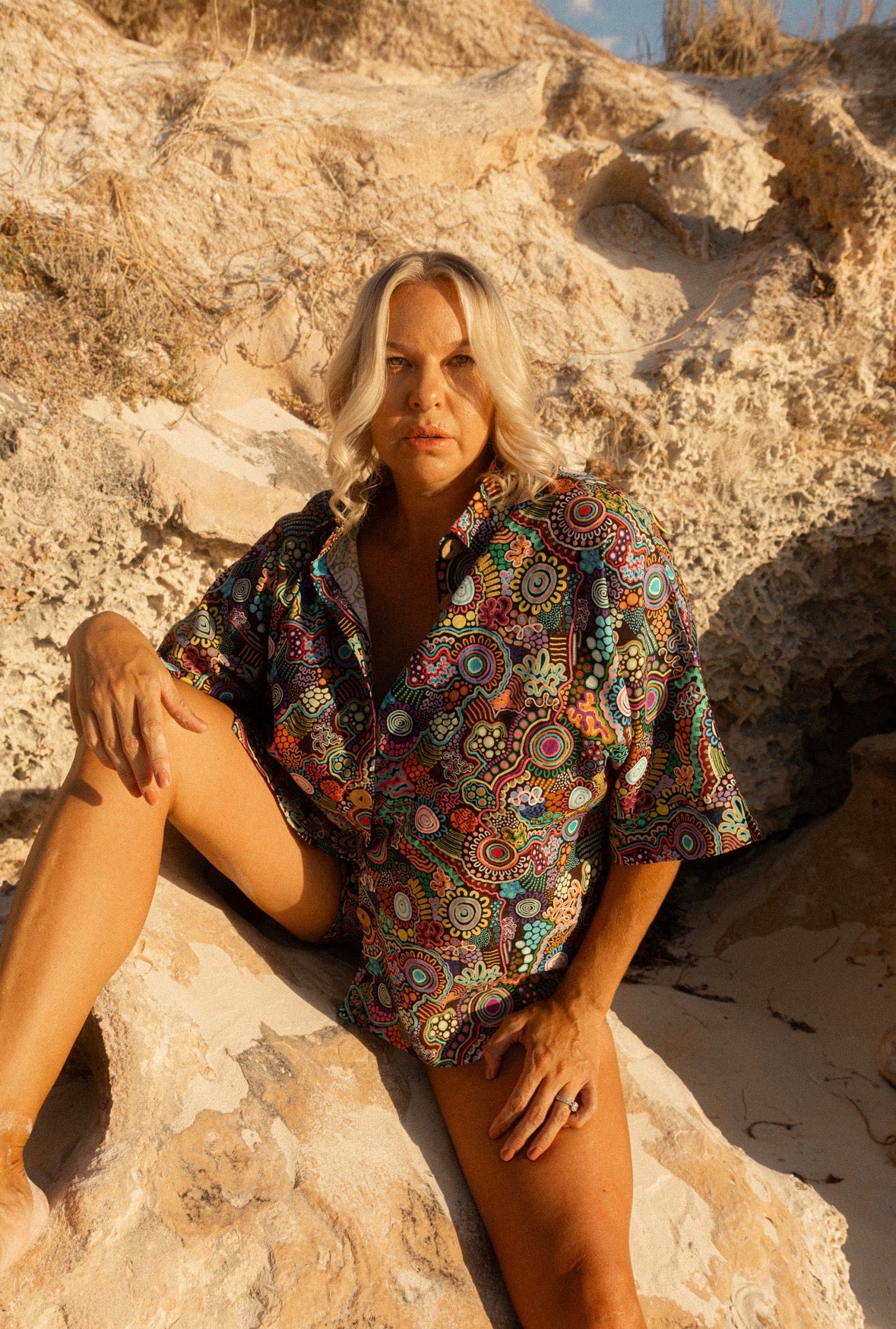 Ngalayimiya Drape Top | Makurra