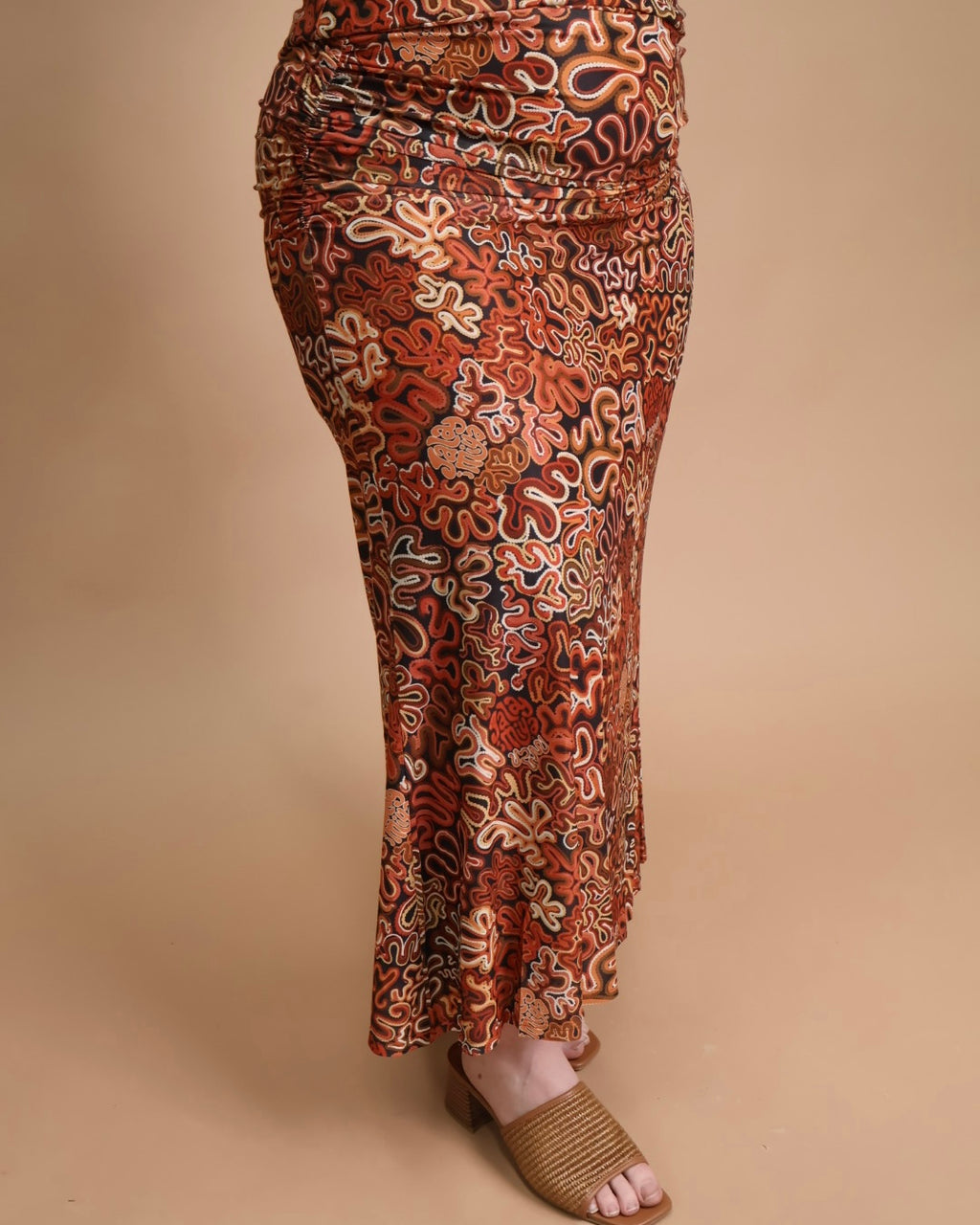 Mirtal Mesh Skirt in the Walmarta print by Jalayimiya