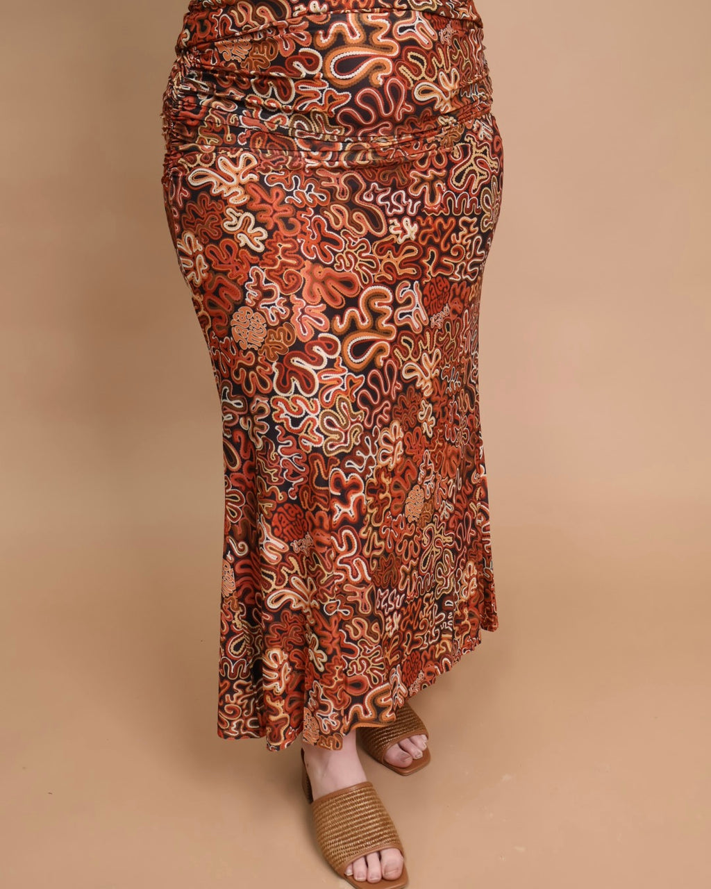 Mirtal Mesh Skirt in the Walmarta print by Jalayimiya