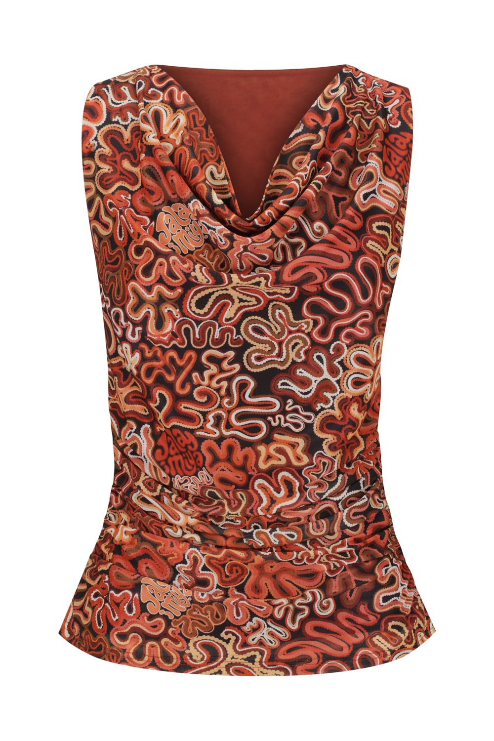 Kangkurl Mesh Top in the Walmarta print by Jalayimiya